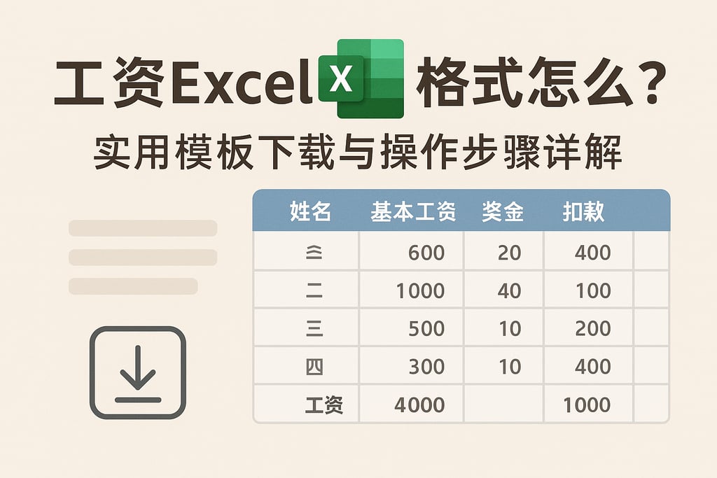 工资excel格式怎么设置？实用模板下载与操作步骤详解