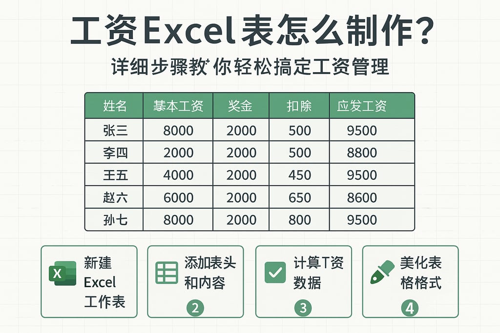 工资excel表怎么制作？详细步骤教你轻松搞定工资管理