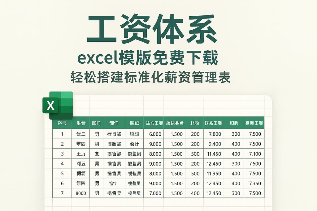工资体系excel模板免费下载，轻松搭建标准化薪资管理表