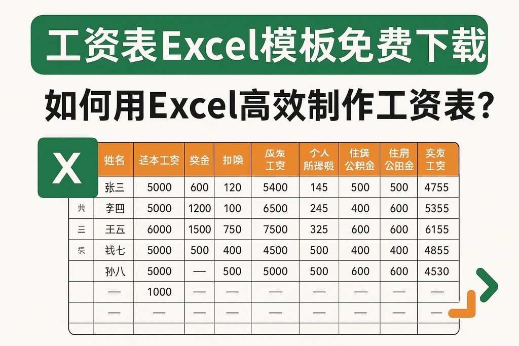 工资做表excel模板免费下载，如何用Excel高效制作工资表？