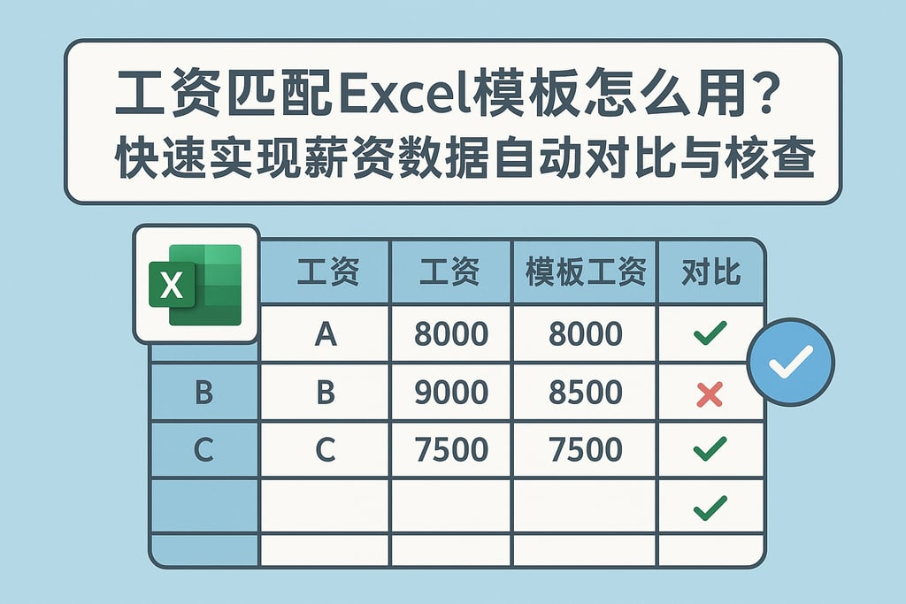 工资匹配excel模板怎么用？快速实现薪资数据自动对比与核查