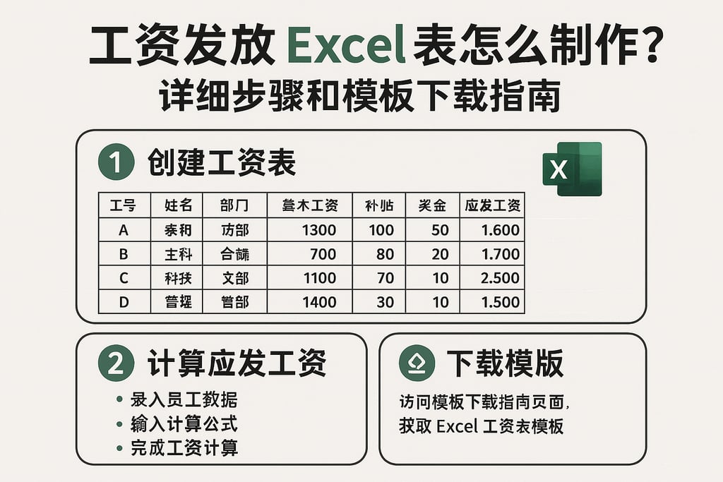 工资发放excel表怎么制作？详细步骤和模板下载指南