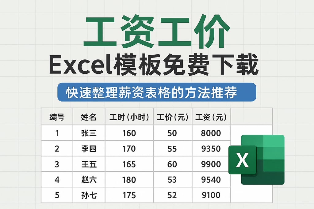 工资工价excel模板免费下载，快速整理薪资表格的方法推荐