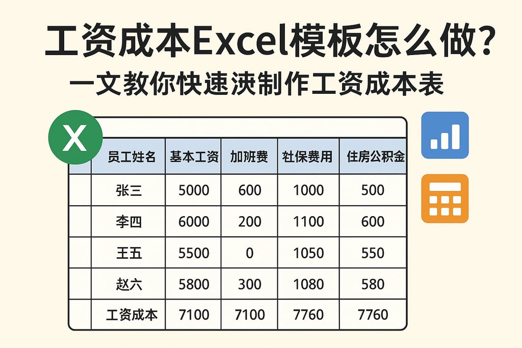 工资成本excel模板怎么做？一文教你快速制作工资成本表