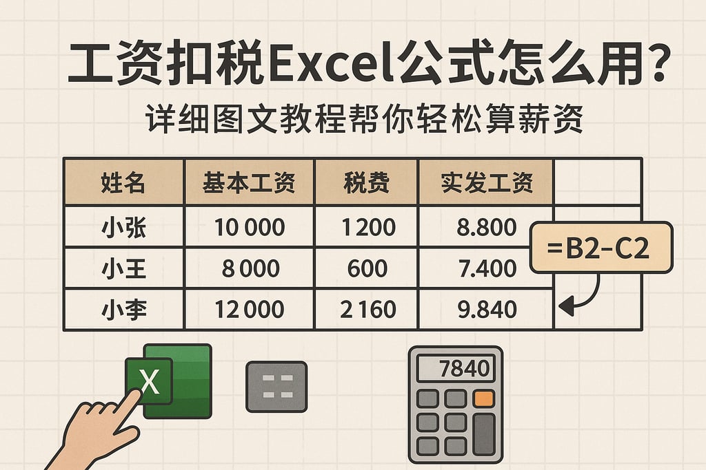 工资扣税excel公式怎么用？详细图文教程帮你轻松算薪资