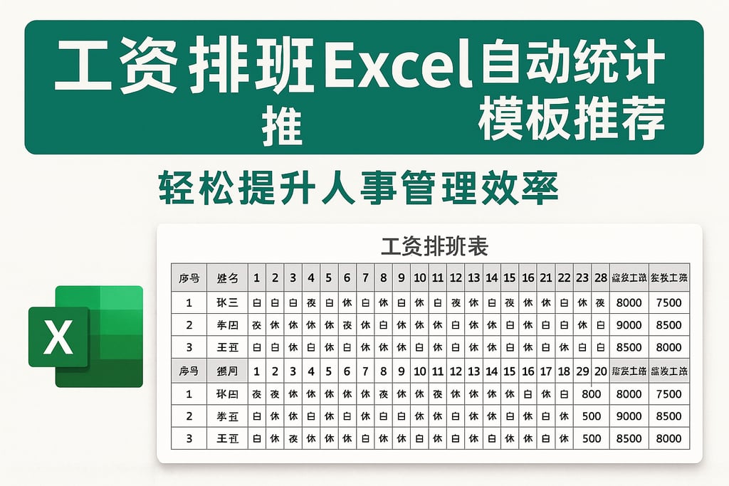 工资排班excel自动统计模板推荐，轻松提升人事管理效率