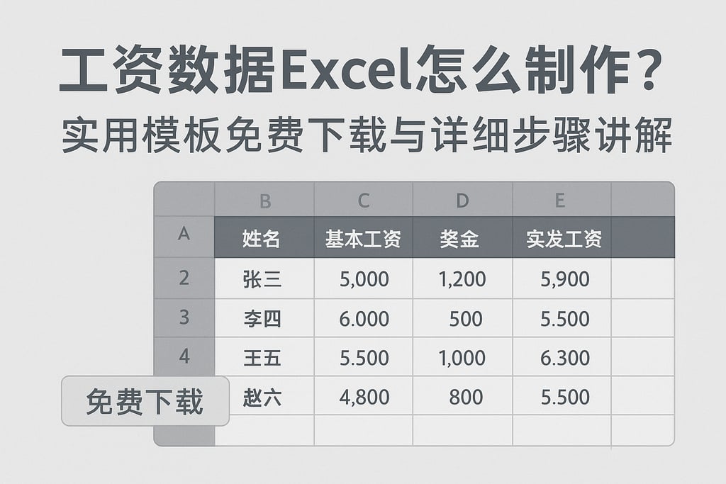 工资数据excel怎么制作？实用模板免费下载与详细步骤讲解