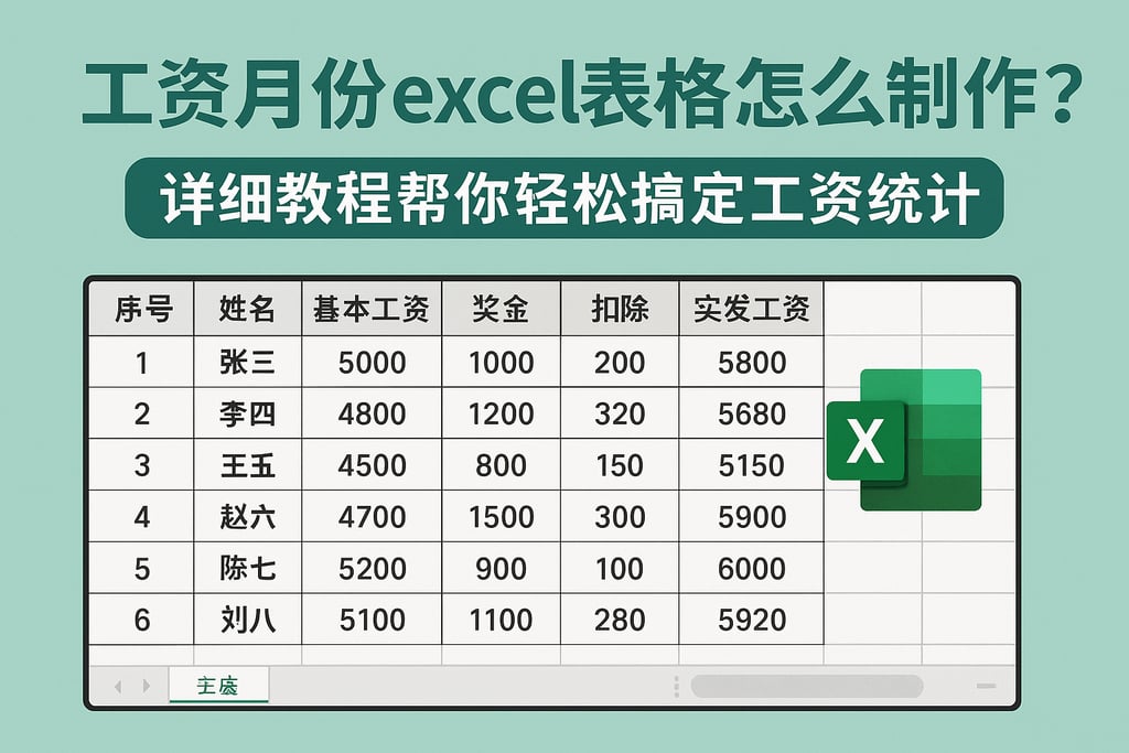 工资月份excel表格怎么制作？详细教程帮你轻松搞定工资统计