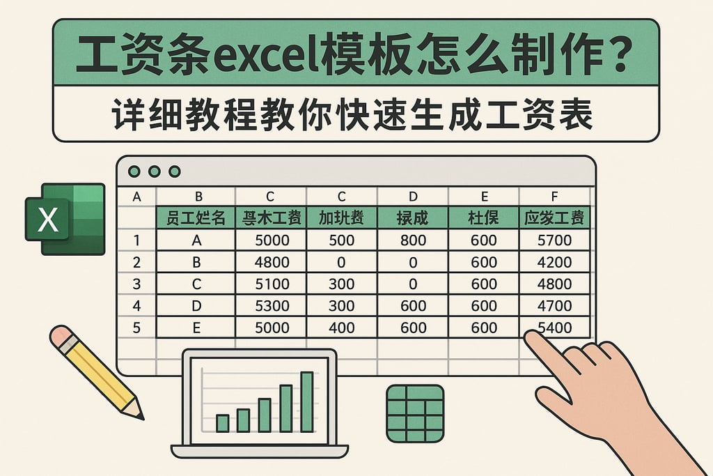 工资条excel模板怎么制作？详细教程教你快速生成工资表