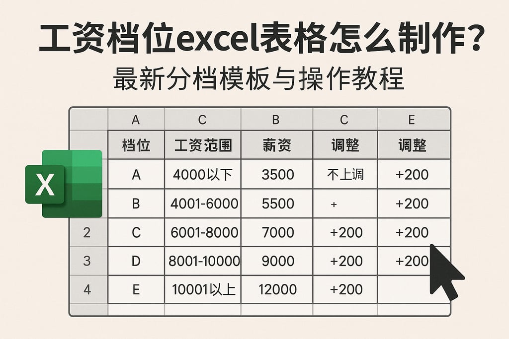 工资档位excel表格怎么制作？最新分档模板与操作教程