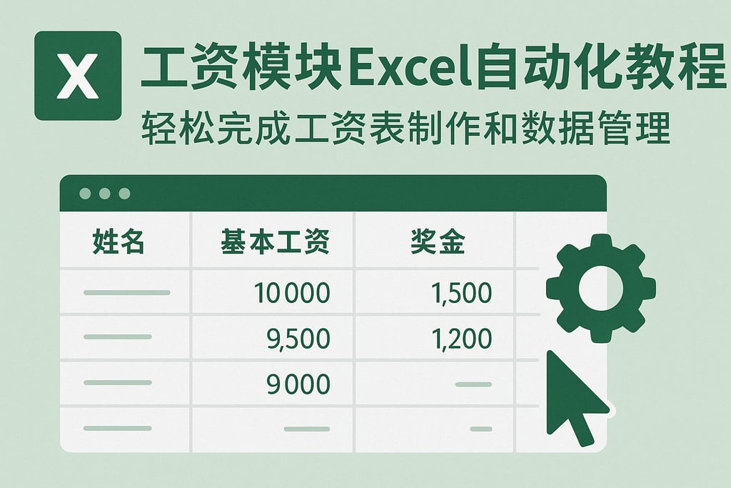 工资模块Excel自动化教程：轻松完成工资表制作和数据管理