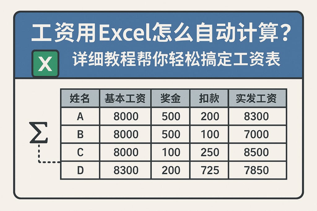 工资用Excel怎么自动计算？详细教程帮你轻松搞定工资表