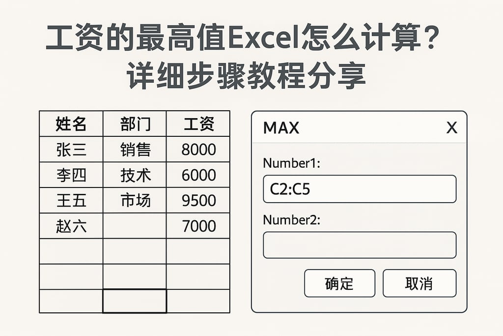 工资的最高值excel怎么计算？详细步骤教程分享