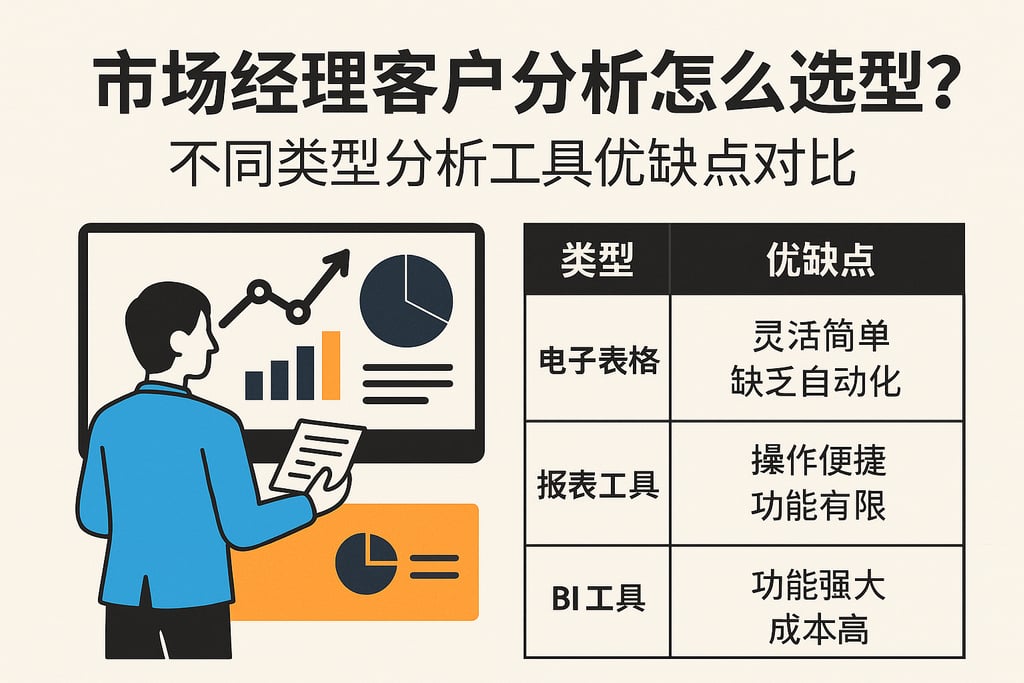 市场经理客户分析怎么选型？不同类型分析工具优缺点对比