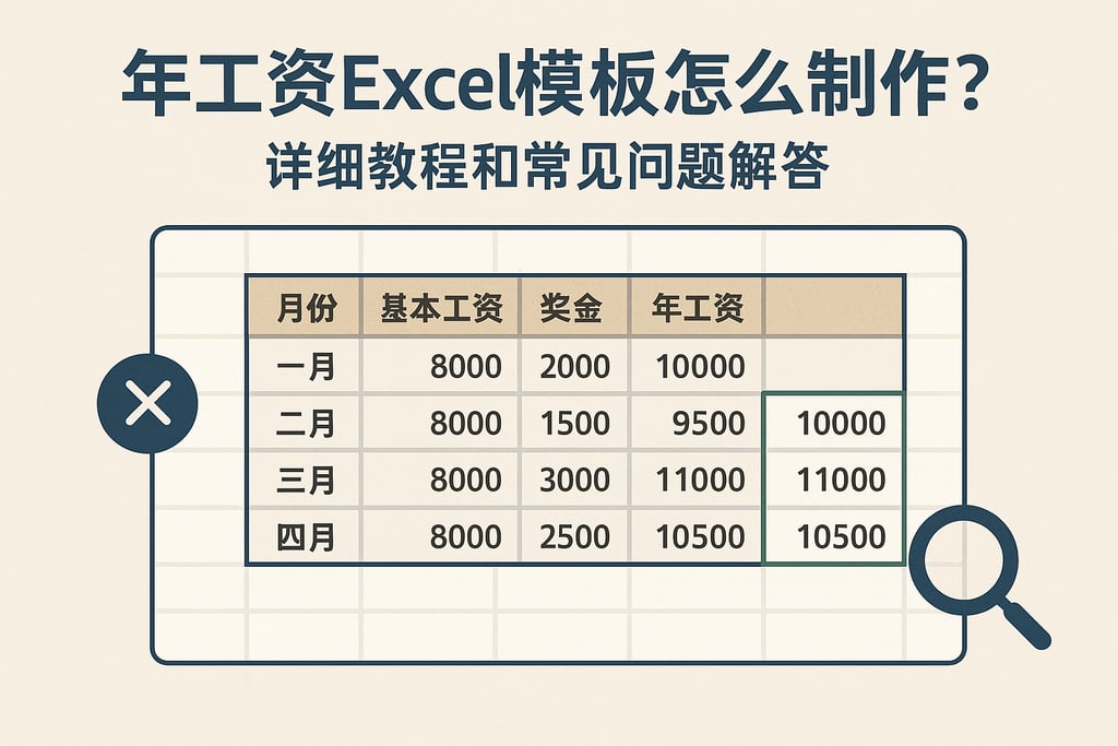 年工资Excel模板怎么制作？详细教程和常见问题解答