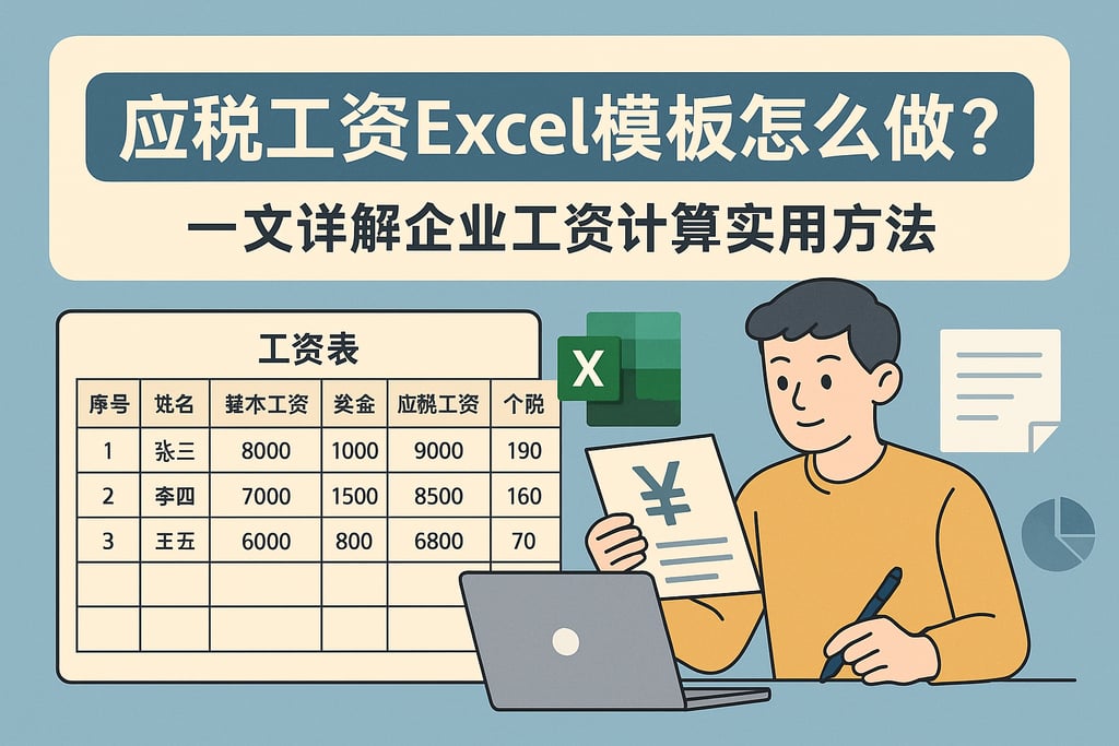 应税工资excel模板怎么做？一文详解企业工资计算实用方法