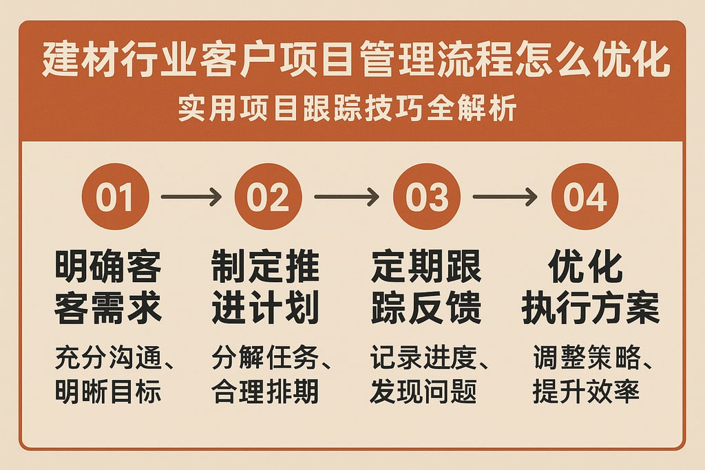 建材行业客户项目管理流程怎么优化？实用项目跟踪技巧全解析