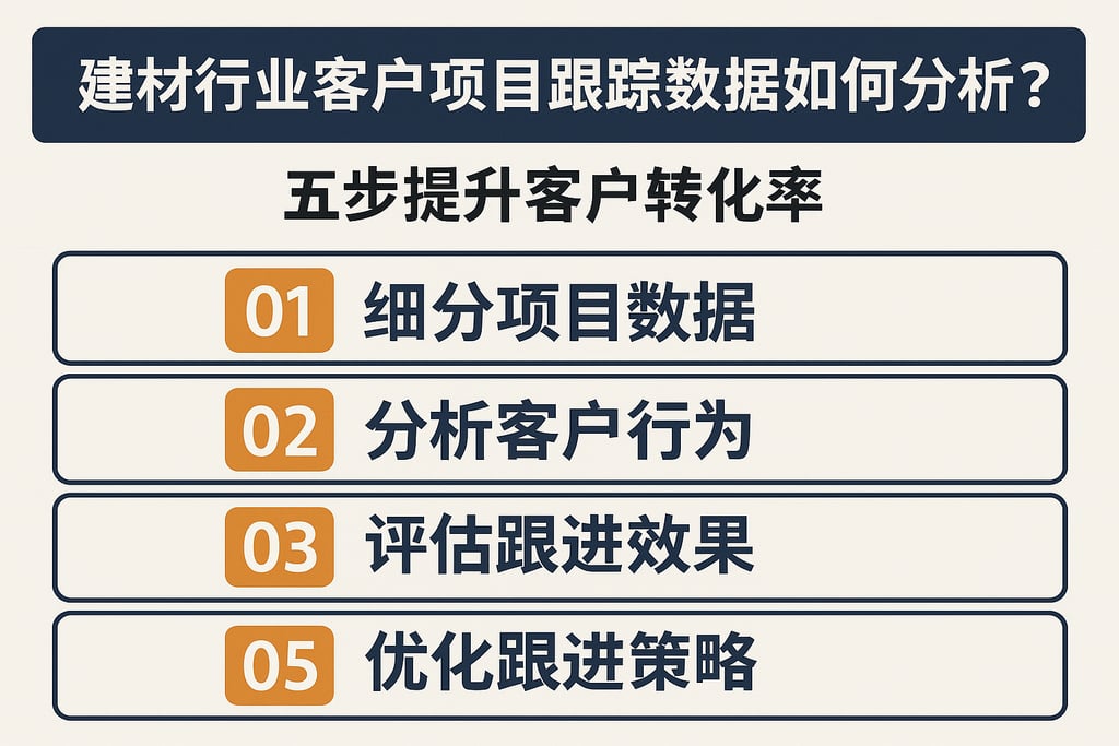 建材行业客户项目跟踪数据如何分析？五步提升客户转化率