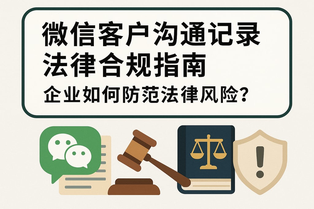 微信客户沟通记录法律合规指南，企业如何防范法律风险？