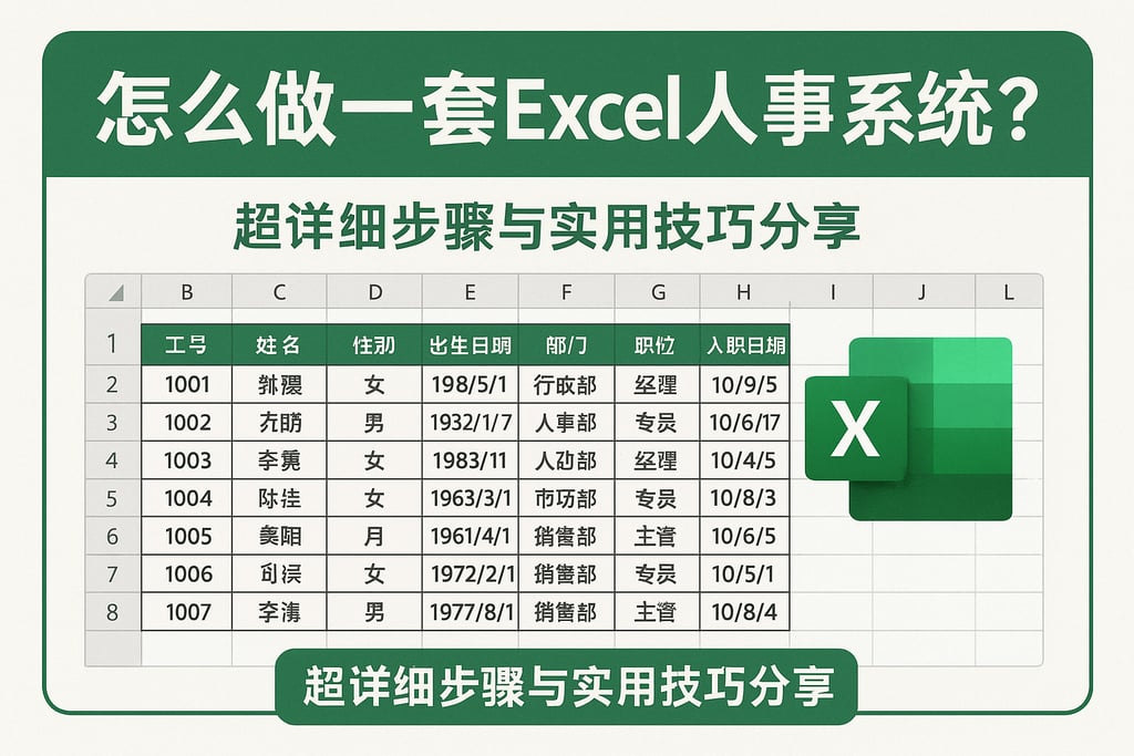 怎么做一套excel人事系统？超详细步骤与实用技巧分享