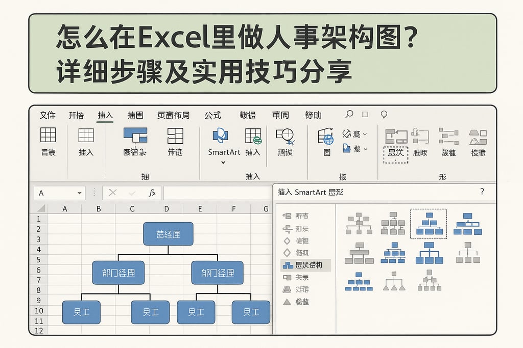 怎么在Excel里做人事架构图？详细步骤及实用技巧分享