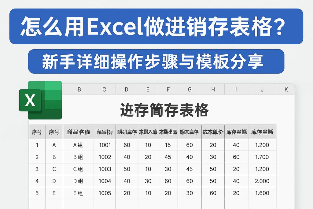 怎么用Excel做进销存表格？新手详细操作步骤与模板分享
