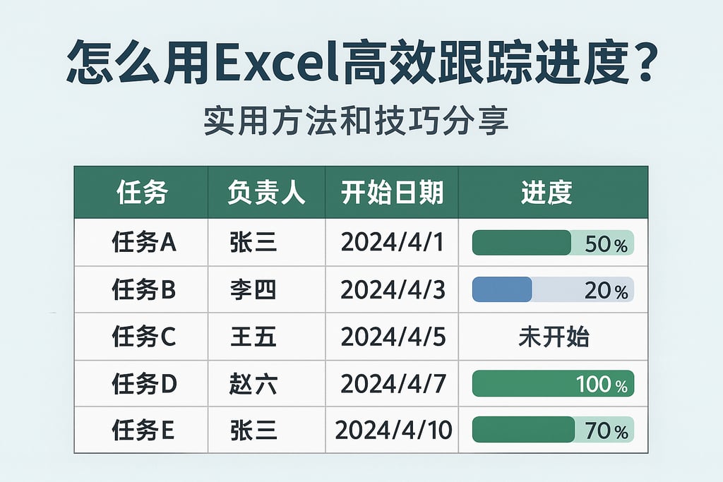 怎么用Excel高效跟踪进度？实用方法和技巧分享
