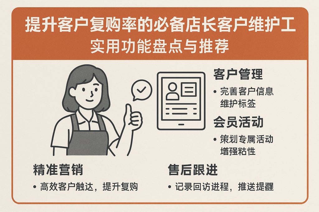 提升客户复购率的必备店长客户维护工具，实用功能盘点与推荐