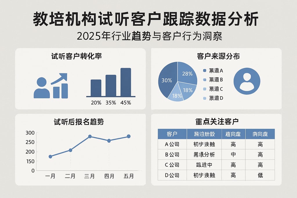 教培机构试听客户跟踪数据分析，2025年行业趋势与客户行为洞察