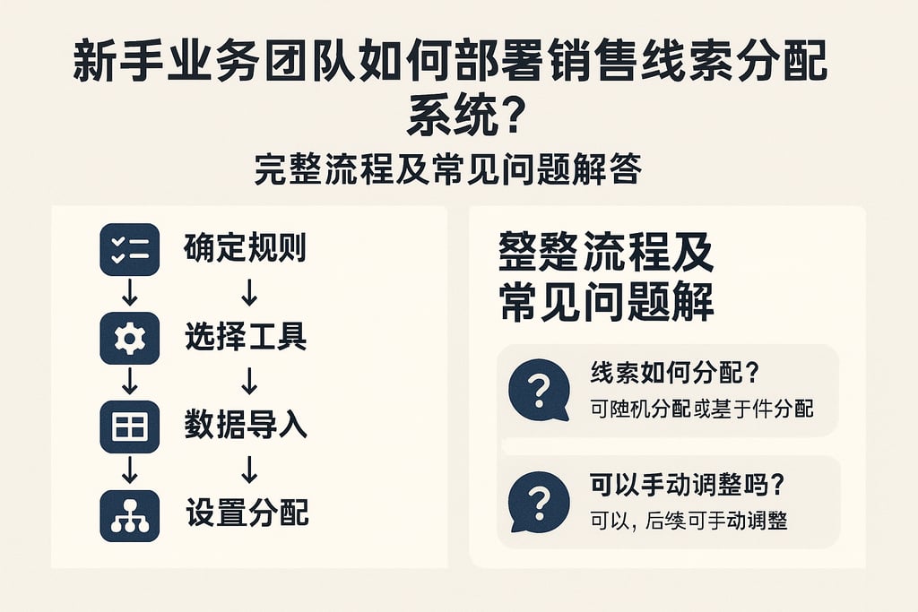 新手业务团队如何部署销售线索分配系统？完整流程及常见问题解答