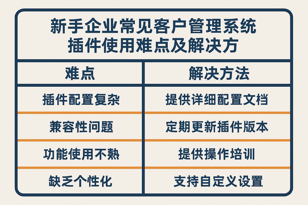 新手企业常见客户管理系统插件使用难点及解决方法