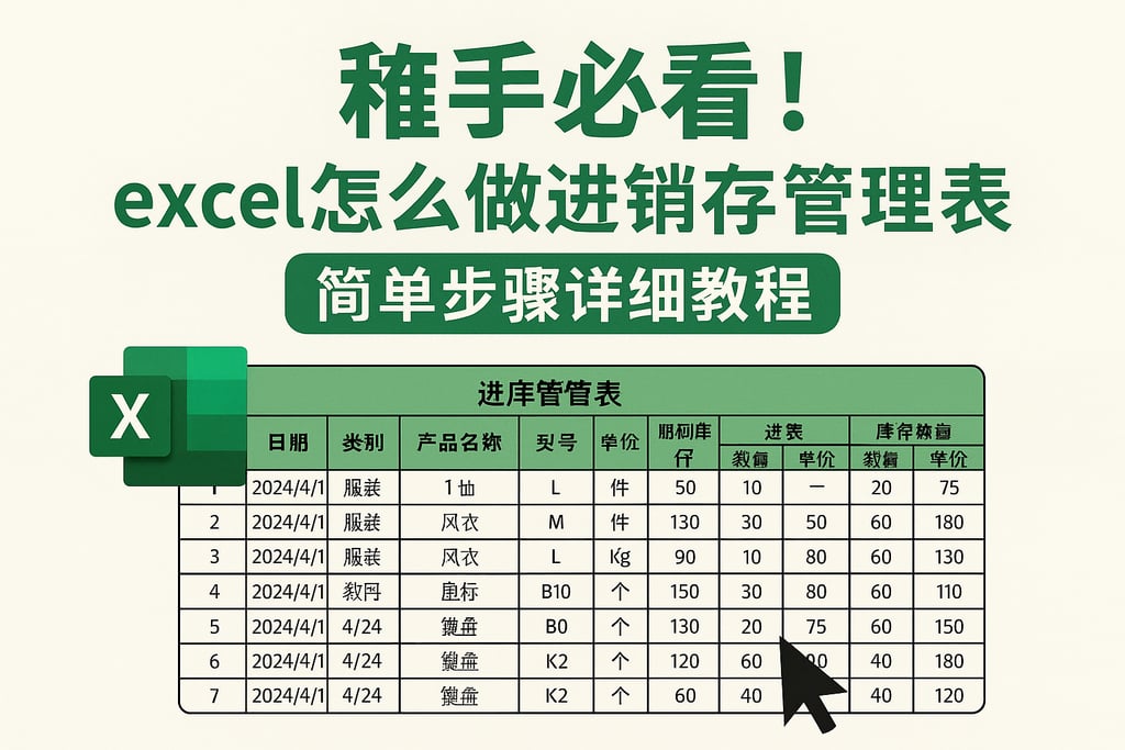 新手必看！excel怎么做进销存管理表，简单步骤详细教程