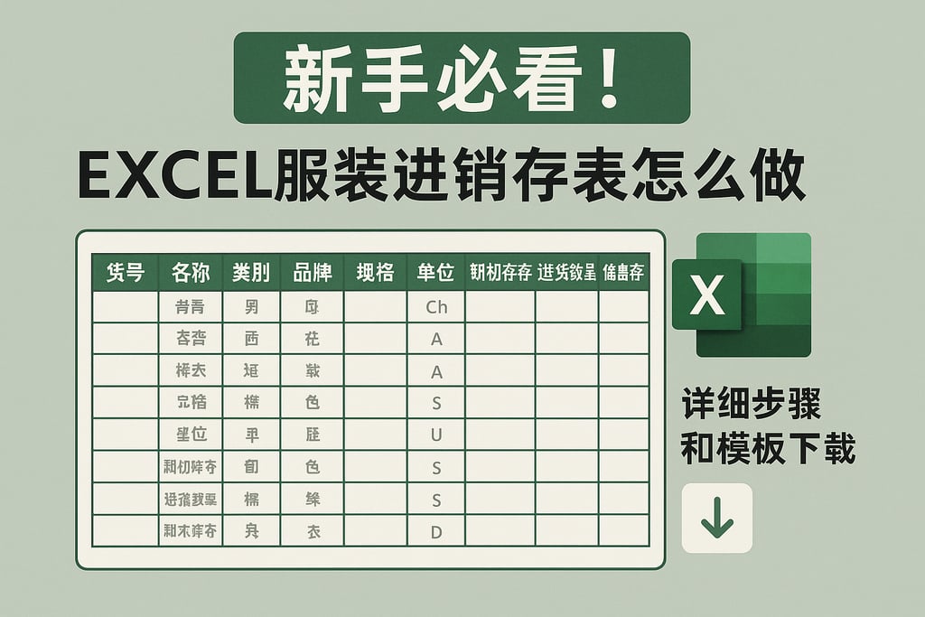 新手必看！excel服装进销存表怎么做，详细步骤和模板下载