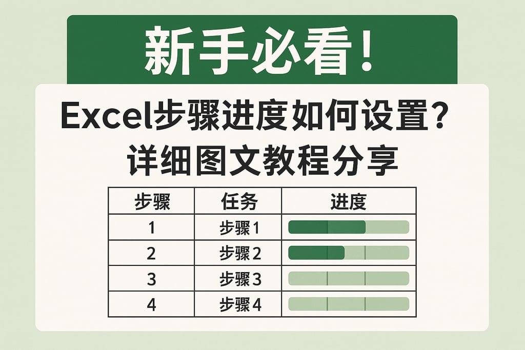 新手必看！excel步骤进度如何设置？详细图文教程分享