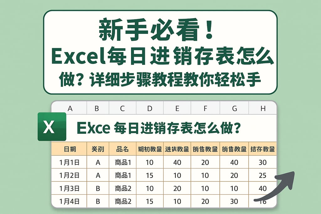 新手必看！excel每日进销存表怎么做？详细步骤教程教你轻松上手