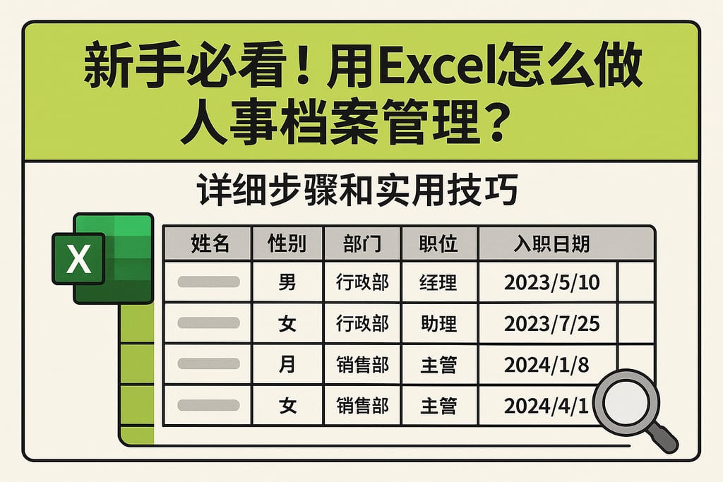 新手必看！用Excel怎么做人事档案管理？详细步骤和实用技巧