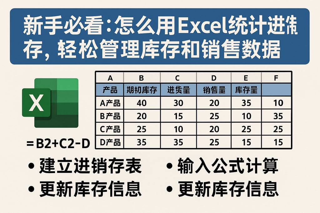 新手必看：怎么用Excel统计进销存，轻松管理库存和销售数据