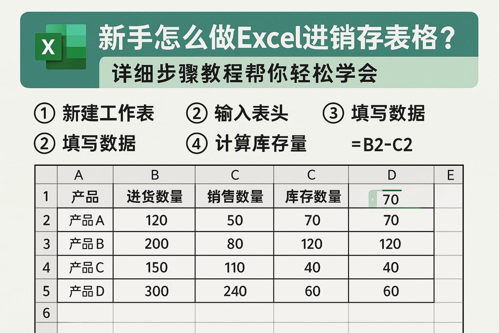 新手怎么做excel进销存表格？详细步骤教程帮你轻松学会