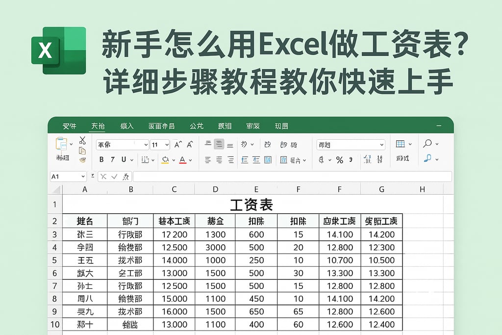 新手怎么用Excel做工资表？详细步骤教程教你快速上手