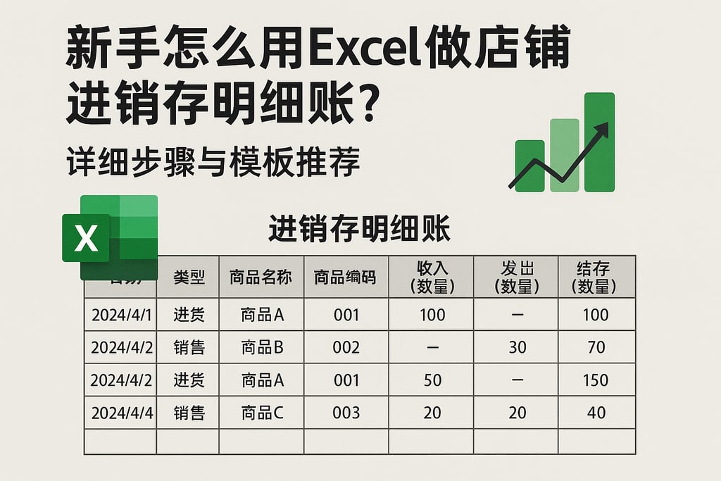 新手怎么用Excel做店铺进销存明细账？详细步骤与模板推荐