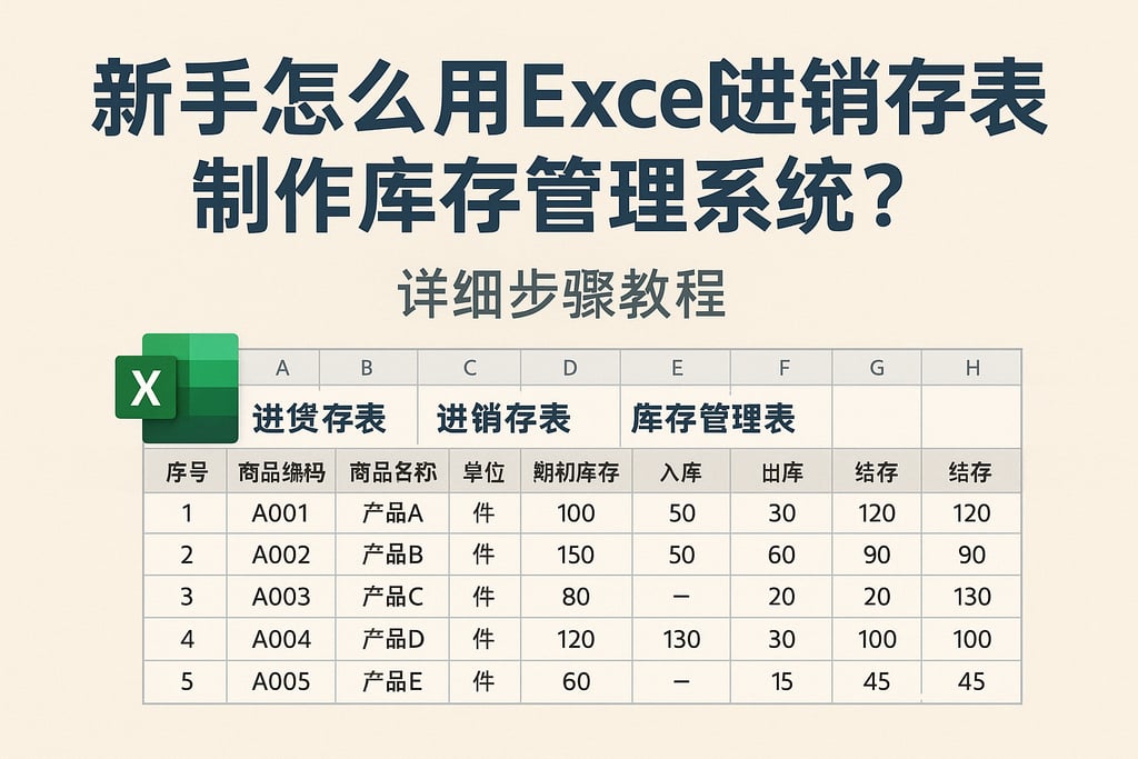 新手怎么用Excel进销存表制作库存管理系统？详细步骤教程