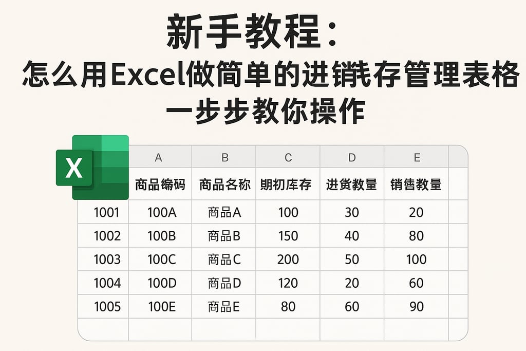 新手教程：怎么用Excel做简单的进销存管理表格？一步步教你操作