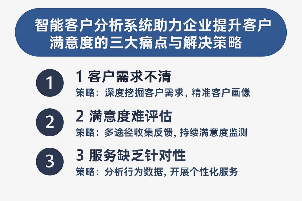 智能客户分析系统助力企业提升客户满意度的三大痛点与解决策略