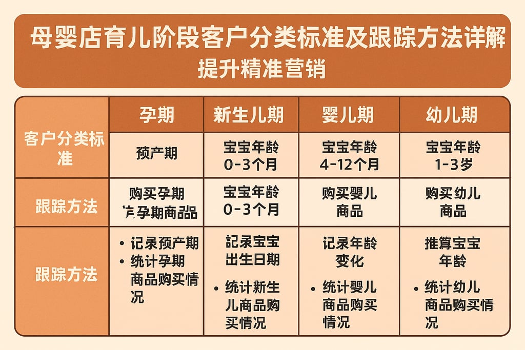 母婴店育儿阶段客户分类标准及跟踪方法详解，提升精准营销