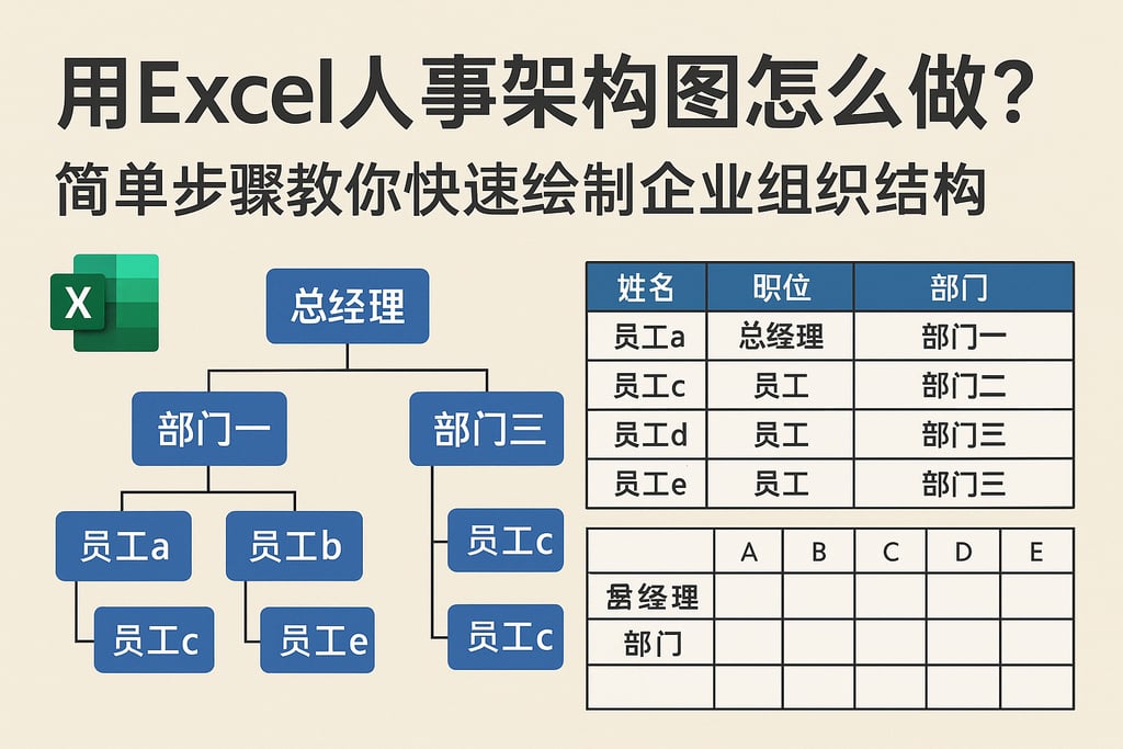 用Excel人事架构图怎么做？简单步骤教你快速绘制企业组织结构