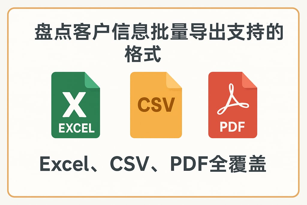 盘点客户信息批量导出支持的格式，Excel、CSV、PDF全覆盖