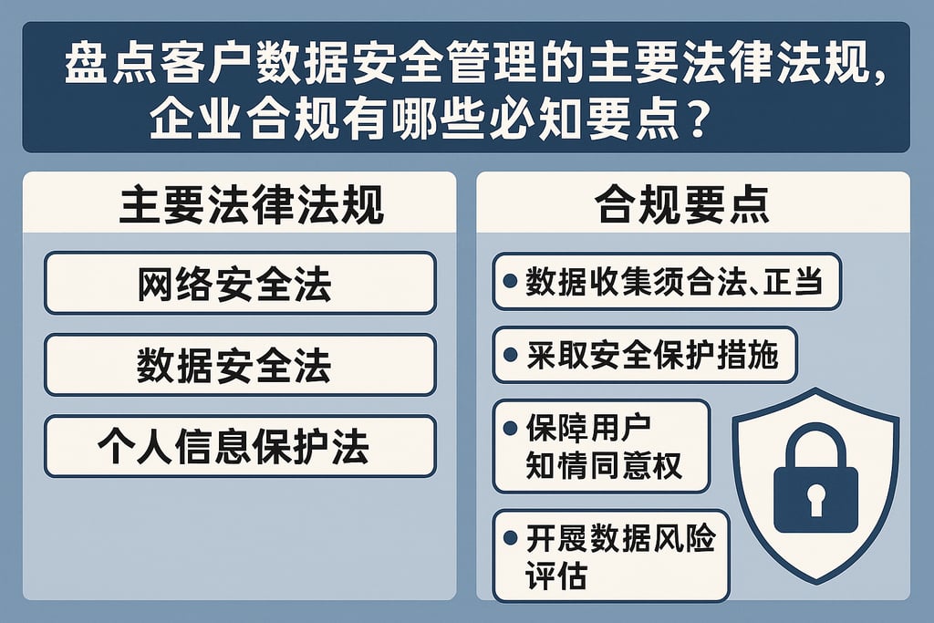盘点客户数据安全管理的主要法律法规，企业合规有哪些必知要点？
