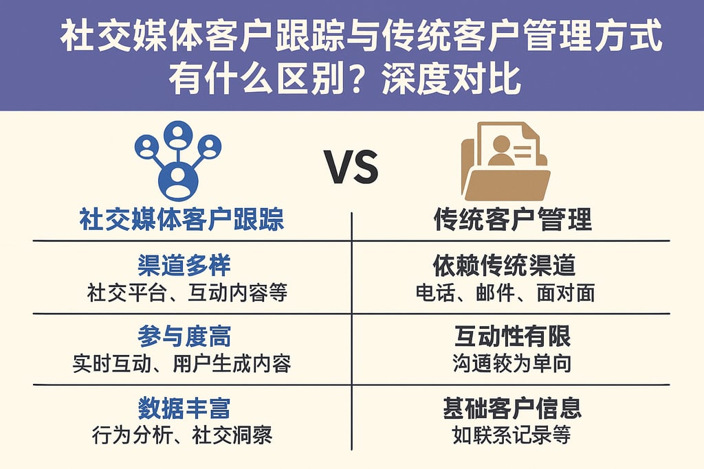 社交媒体客户跟踪与传统客户管理方式有什么区别？深度对比