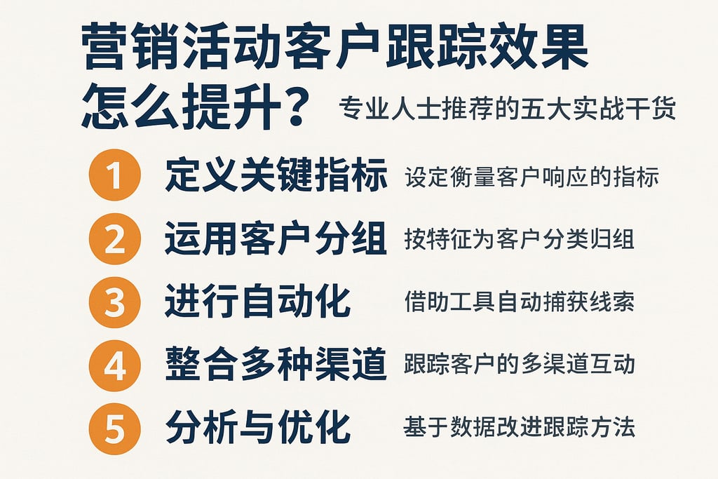 营销活动客户跟踪效果怎么提升？专业人士推荐的五大实战干货技巧