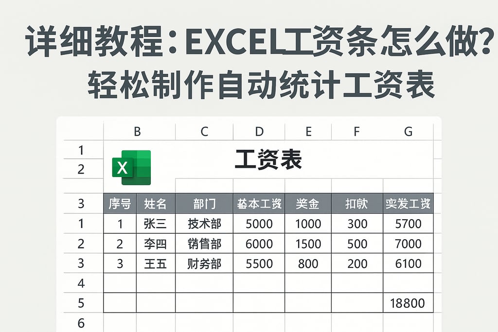 详细教程：excel工资条怎么做？轻松制作自动统计工资表